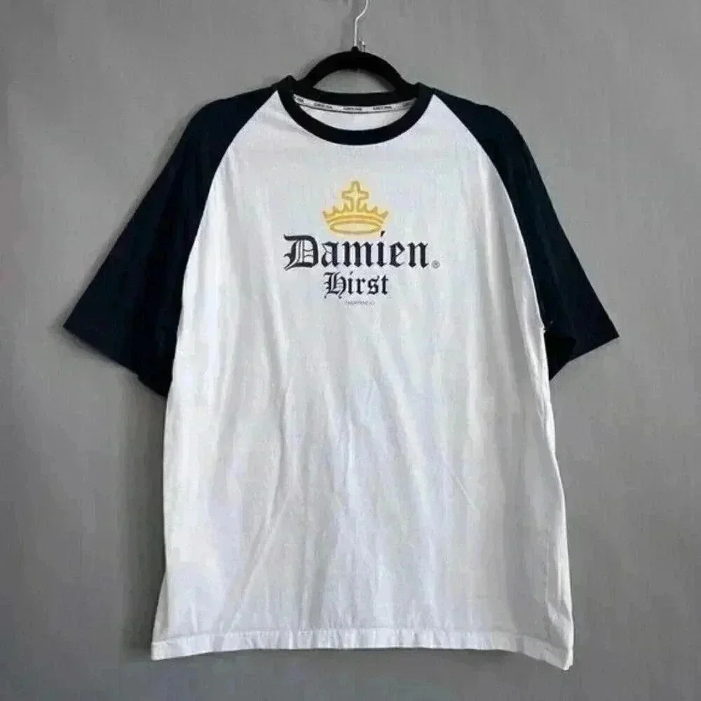 Damien Hirst Criteria Shirt Men L/XL Death God Mexico Logo Short Sleeve White